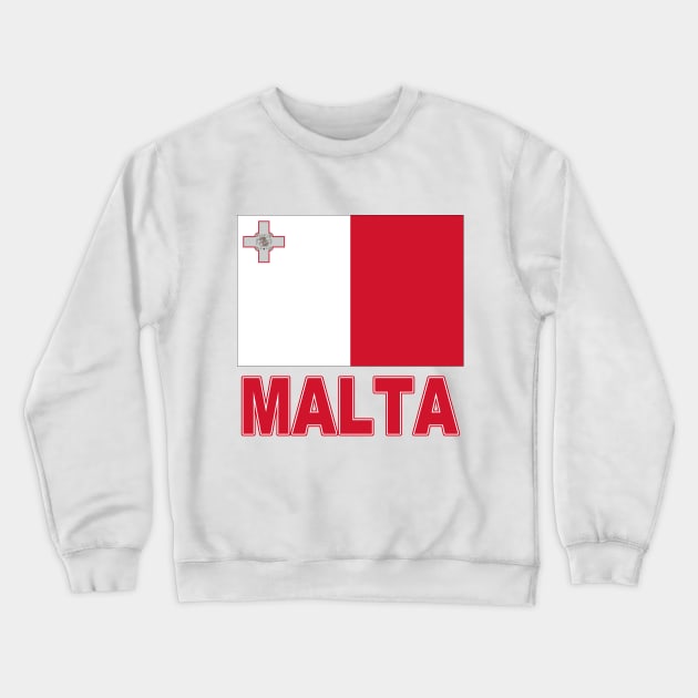 The Pride of Malta - Maltese Flag Design Crewneck Sweatshirt by Naves